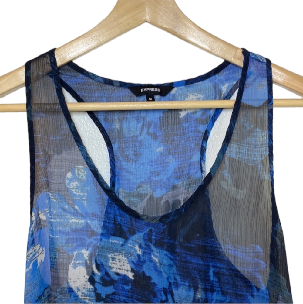 Express | Floral Flowy Razorback Tank - Picture 4 of 9